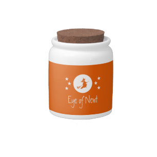 Bewitching Halloween Candy Jar, Orange Jar