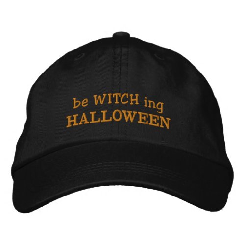 beWITCHing Halloween embroidered trucker hat