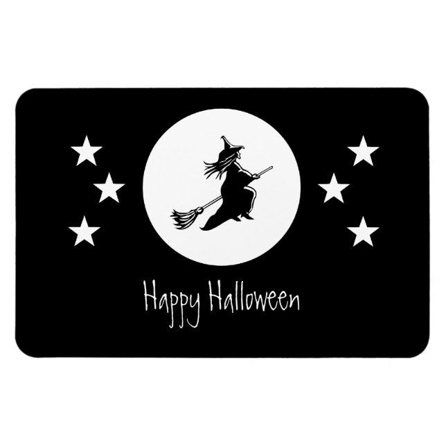 Bewitching Halloween Flexi Magnet, Black Magnet (Horizontal)
