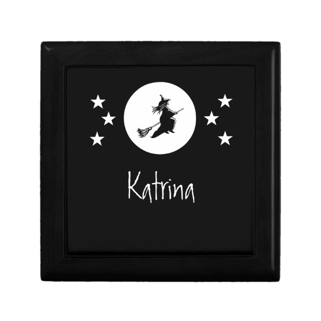 Bewitching Halloween Gift Box, Black Jewelry Box (Front)