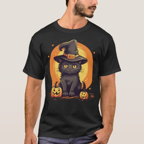 Bewitching Halloween Kitty Cat T_Shirt