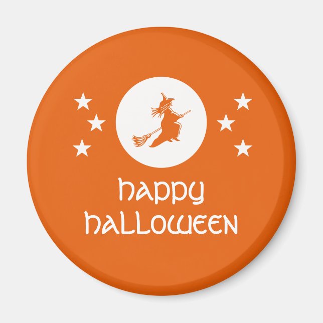 Bewitching Halloween Magnet, Orange Magnet (Front)
