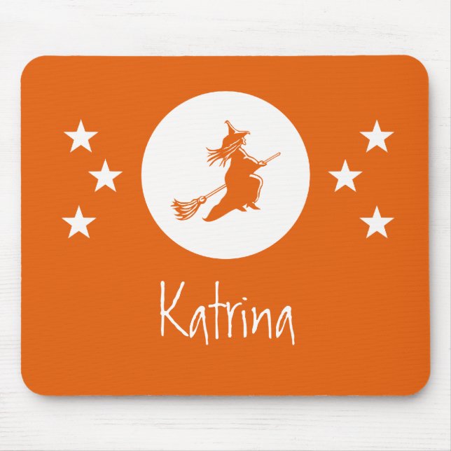 Bewitching Halloween Mousepad, Orange Mouse Pad (Front)
