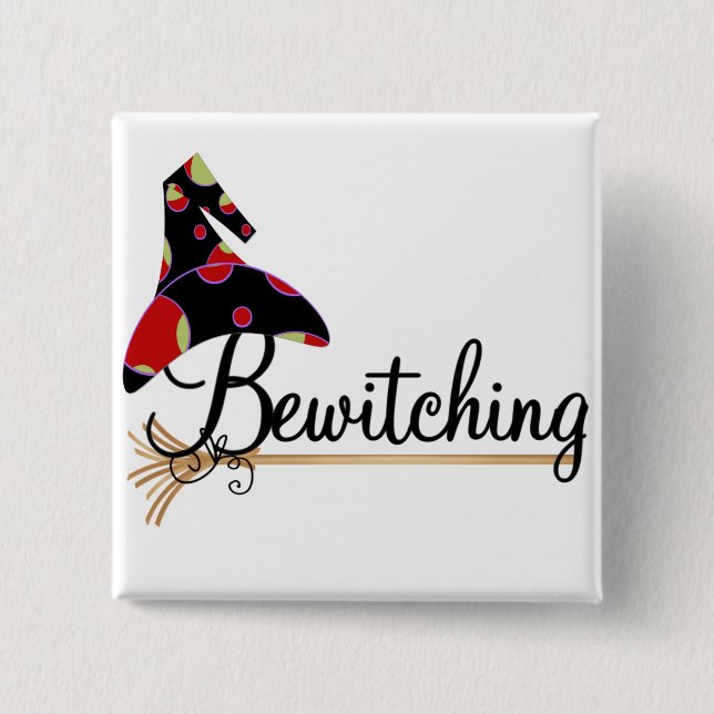 Bewitching Halloween Tshirts and Gifts Button (Front)