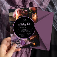 Bewitching Halloween Witches Tea Party Invitation 
