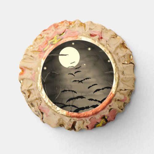Bewitching Hour Full Moon Bats Vintage Halloween Reeses Peanut Butter Cups