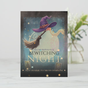 Bewitching Night Witchy Tarot Halloween Invite