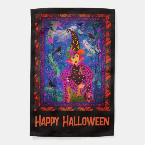 Bewitching Spooky Halloween Night  Garden Flag