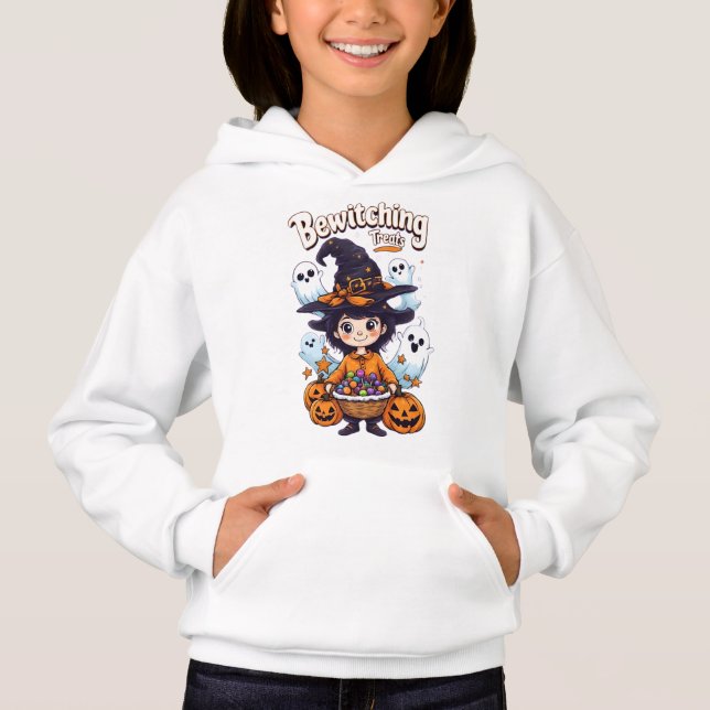 Bewitching Treats:A Sweet and Spooky Halloween Hoodie (Front)
