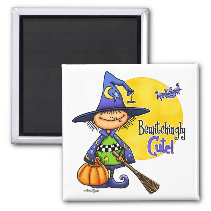 Bewitchingly Cute Witch Fridge Magnet