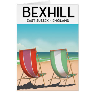 Bexhill East Sussex England travel poster Cards
