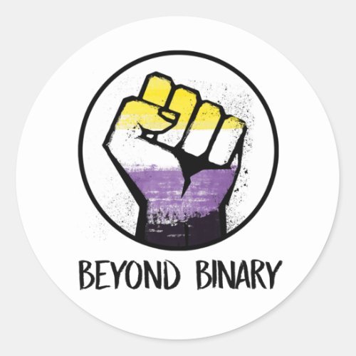 Beyond Binary  Classic Round Sticker