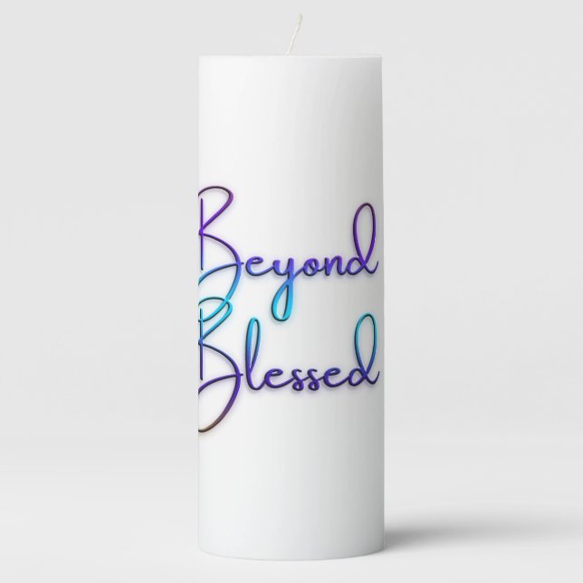 Beyond Blessed Large Pillar Candle (Front)