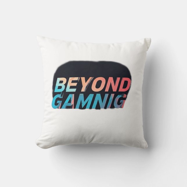 Beyond gaming  throw pillow (Front)