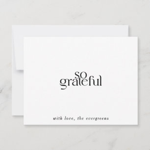 Beyond Grateful Minimalist Modern Thank You Card