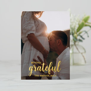 Beyond Grateful Thanksgiving Pregnant Announcement