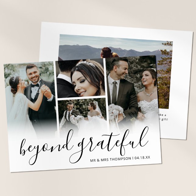 Beyond Grateful Wedding Thank You Card (Creator Uploaded)