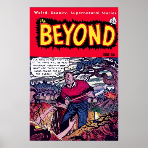 Beyond Hands From The Grave Horror Vintage Comics  Poster