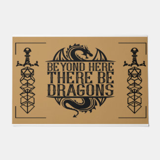 Beyond Here There Be Dragon|Dungeon Dragon Doormat