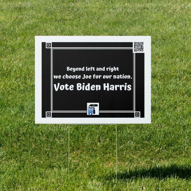 Beyond Left and Right - yard sign for the times (Insitu)