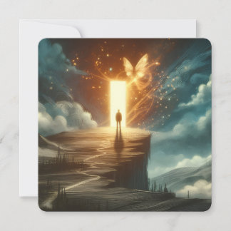 Beyond Loneliness: Glowing Doorway Greeting Card