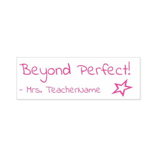 Beyond Perfect  Custom Tutor Name Self_inking Stamp