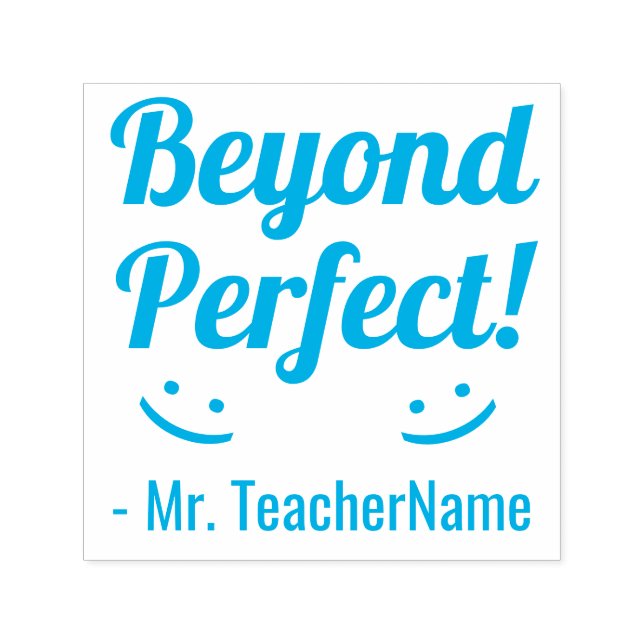 "Beyond Perfect!" Grading Rubber Stamp (Design)