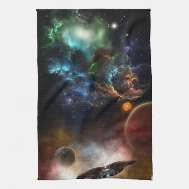 Beyond Space & Time	 Fractal Art Kitchen Towel (Vertical)