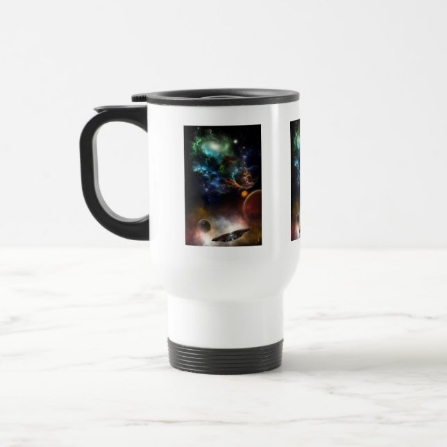 Beyond Space & Time	 Fractal Art Travel Mug (Left)