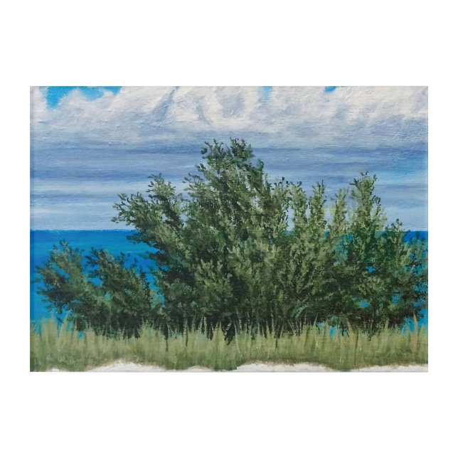 Beyond the Blue Barrier: The Florida Keys Acrylic Print (Front)
