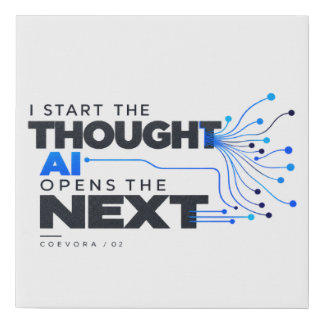 Beyond the First Thought — Human AI Creative Art Faux Canvas Print