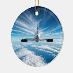 Beyond the Horizon: Concorde from Behind Ceramic Ornament