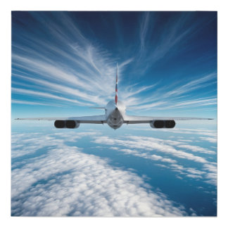 Beyond the Horizon: Concorde from Behind Faux Canvas Print