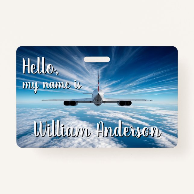 Beyond the Horizon: Concorde from Behind Name Badge (Front)