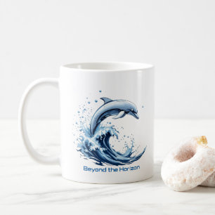 Beyond the Horizon - Dolphin Wave Mug