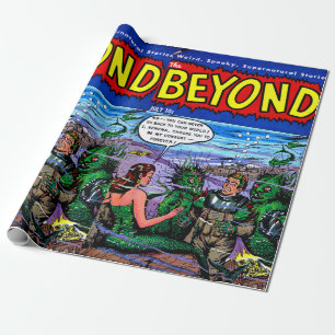 Beyond The Mermaid Kingdom Vintage Comics   Wrapping Paper
