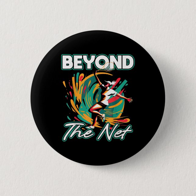 Beyond The Net Badminton Player Athletic Leisurewe Button (Front)