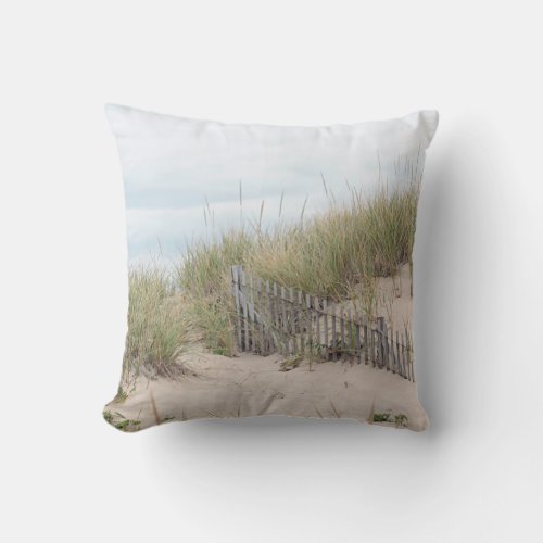 Beyond the sand dunes throw pillow