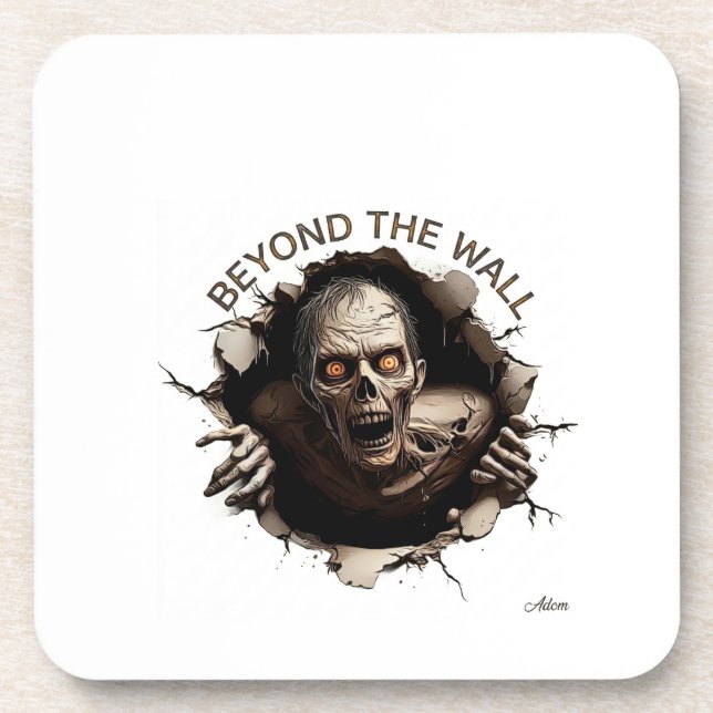 Beyond The Wall Zombie Long Sleeve Beverage Coaster (Front)