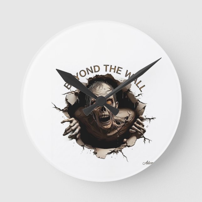Beyond The Wall Zombie Long Sleeve Round Clock (Front)