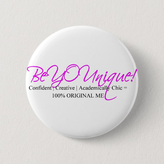 beyounique-signature-pink and black button (Front)