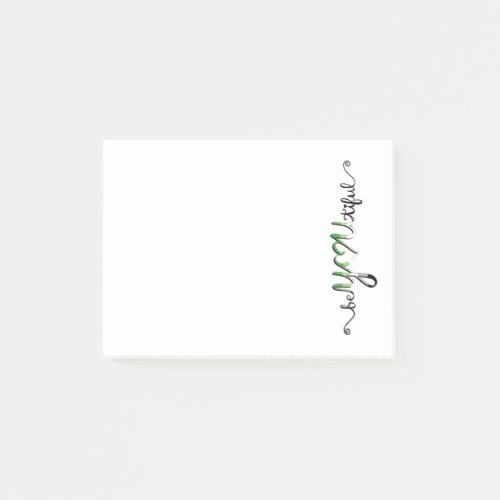 BeYOUtiful Aromantic Aro Pride Flag Lettering Post_it Notes