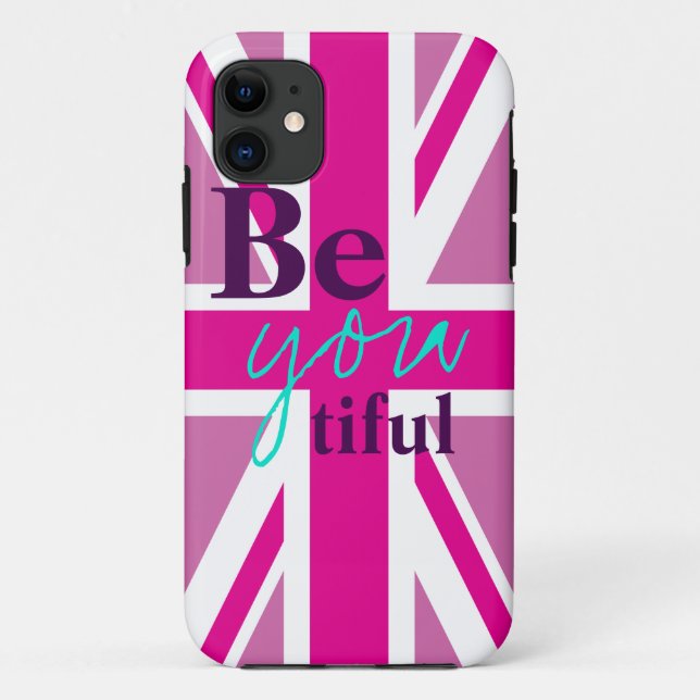 beYOUtiful Pink Union Jack iPhone 5 Case (Back)
