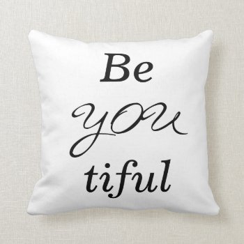 Beyoutiful Text Decor Throw Pillow by Botuqueandco at Zazzle
