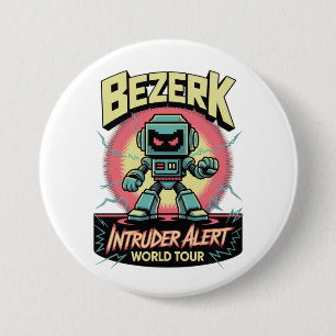 Bezerk Intruder Alert World Tour Retro Arcade Button