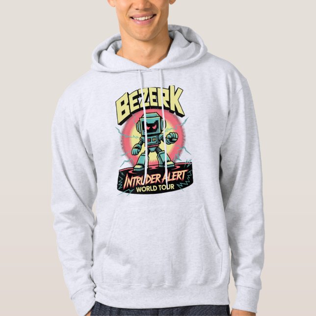 Bezerk Intruder Alert World Tour Retro Arcade  Hoodie (Front)