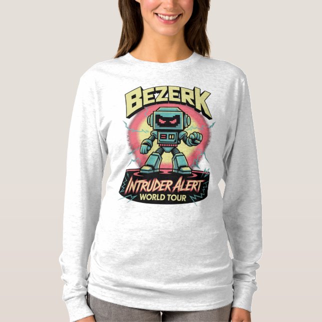 Bezerk Intruder Alert World Tour Retro Arcade  T-Shirt (Front)