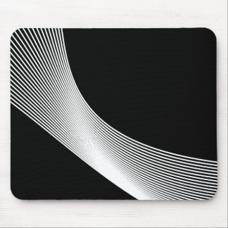 Bézier Curves - White on Black Mouse Pad