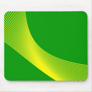Bézier Curves - Yellow on Grass Green 009900 Mouse Pad