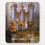 B&#233;ziers Cathedral Organ Mousepad - Vertical at Zazzle